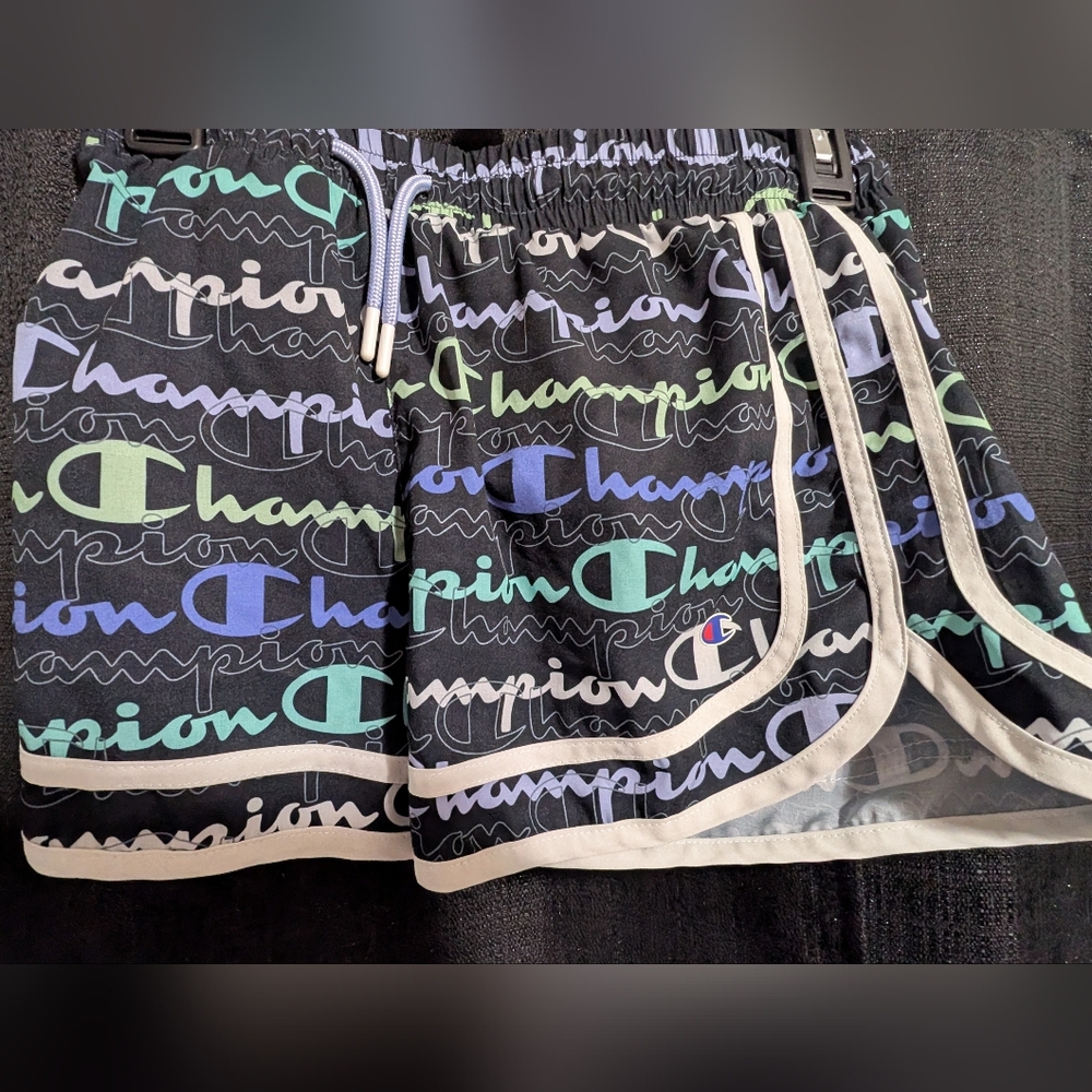 🙋B2G1! Champion MultiColor Logo Shorts In Shortie Style Size 14/16